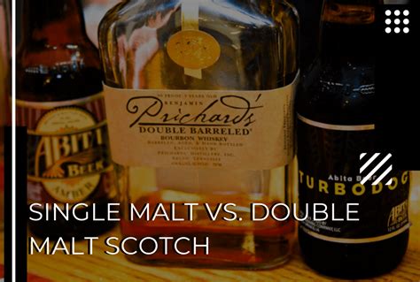 single malt vs double whisky.